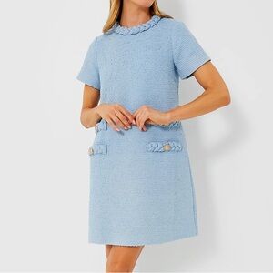 Tuckernuck Magnolia Tweed Jackie Dress (Color: Airy Blue) Size XS